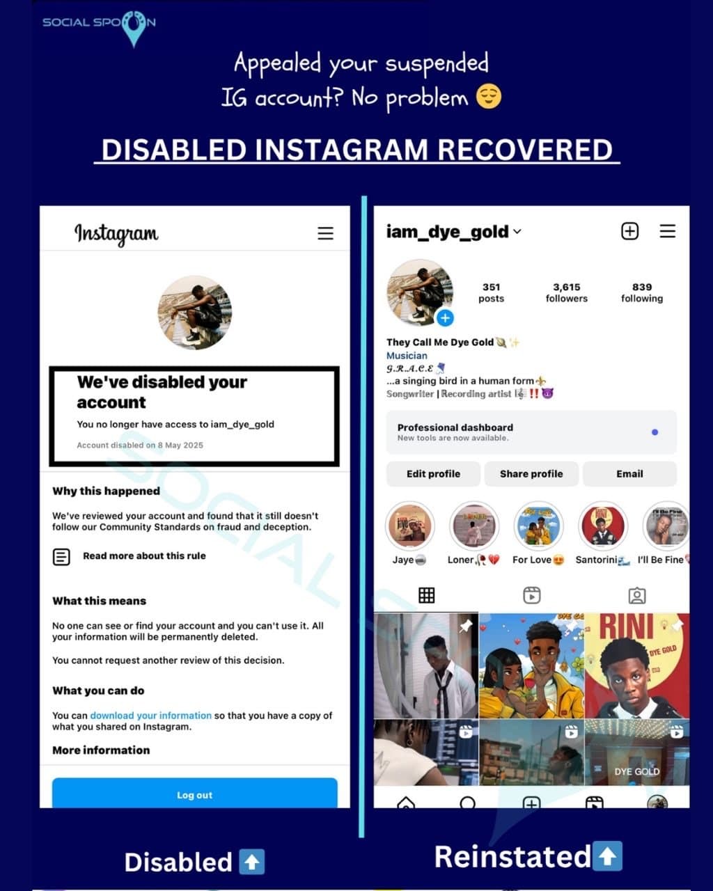 Disabled Instagram: @iam_dye_gold