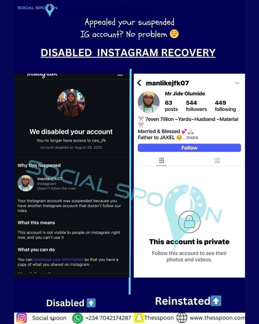 Disabled Instagram: @manlikejfk07