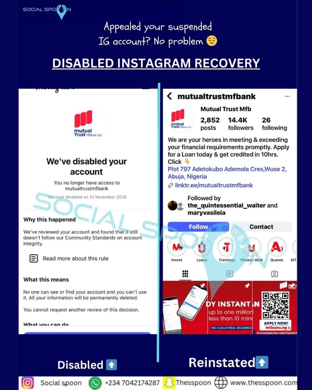 Disabled Instagram: @mutualtrustmfbank