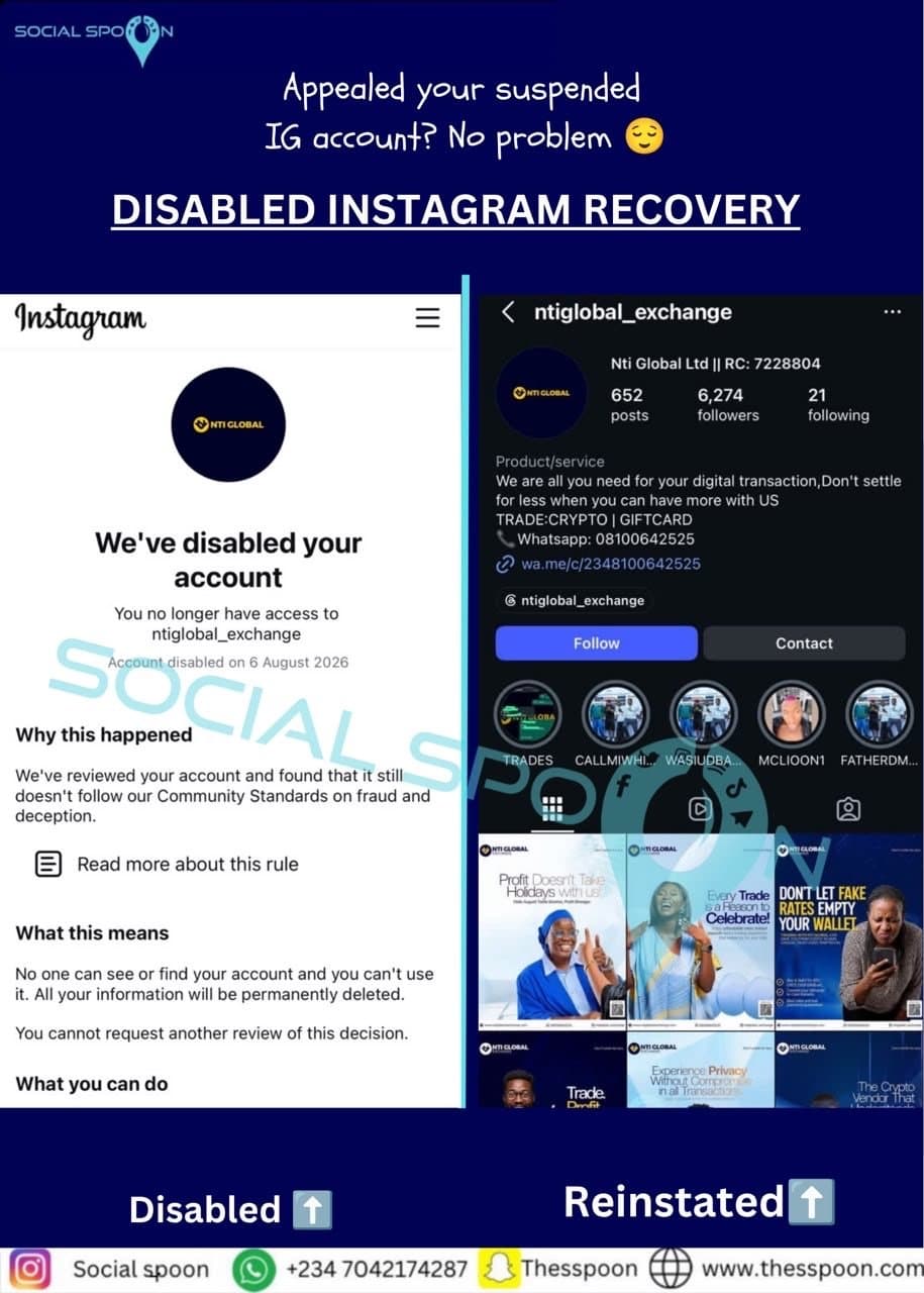 Disabled Instagram: @ntiglobal_exchange