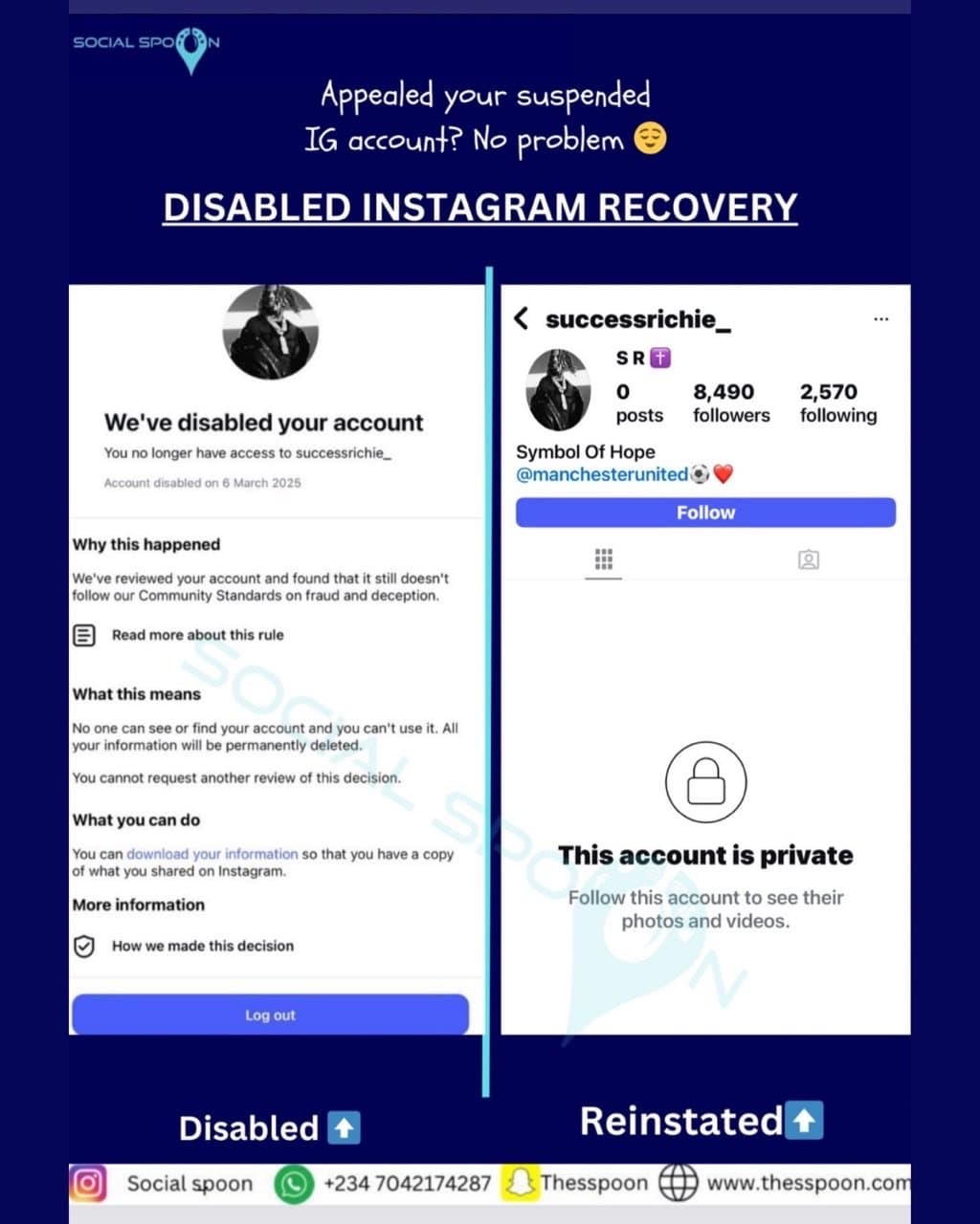 Disabled Instagram: @successrichie_