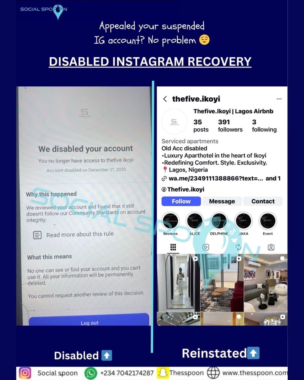 Disabled Instagram: @thefive.ikoyi